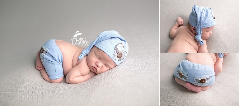 Newborn Posed in tushie up pose during DFW in-home sessions