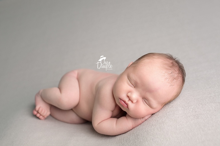 Side laying newborn session