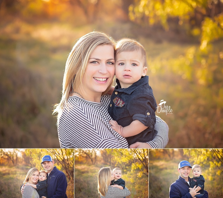 1 year old with mom and dad