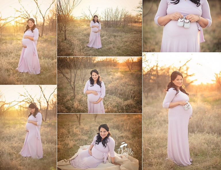 DFW outdoor winter maternity session