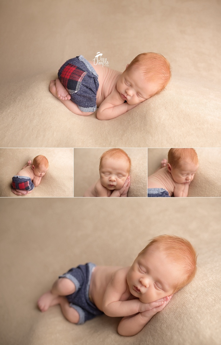 In-Home Southlake, TX Posed Newborn Session. Tushie Up Pose & Side Laying Pose 