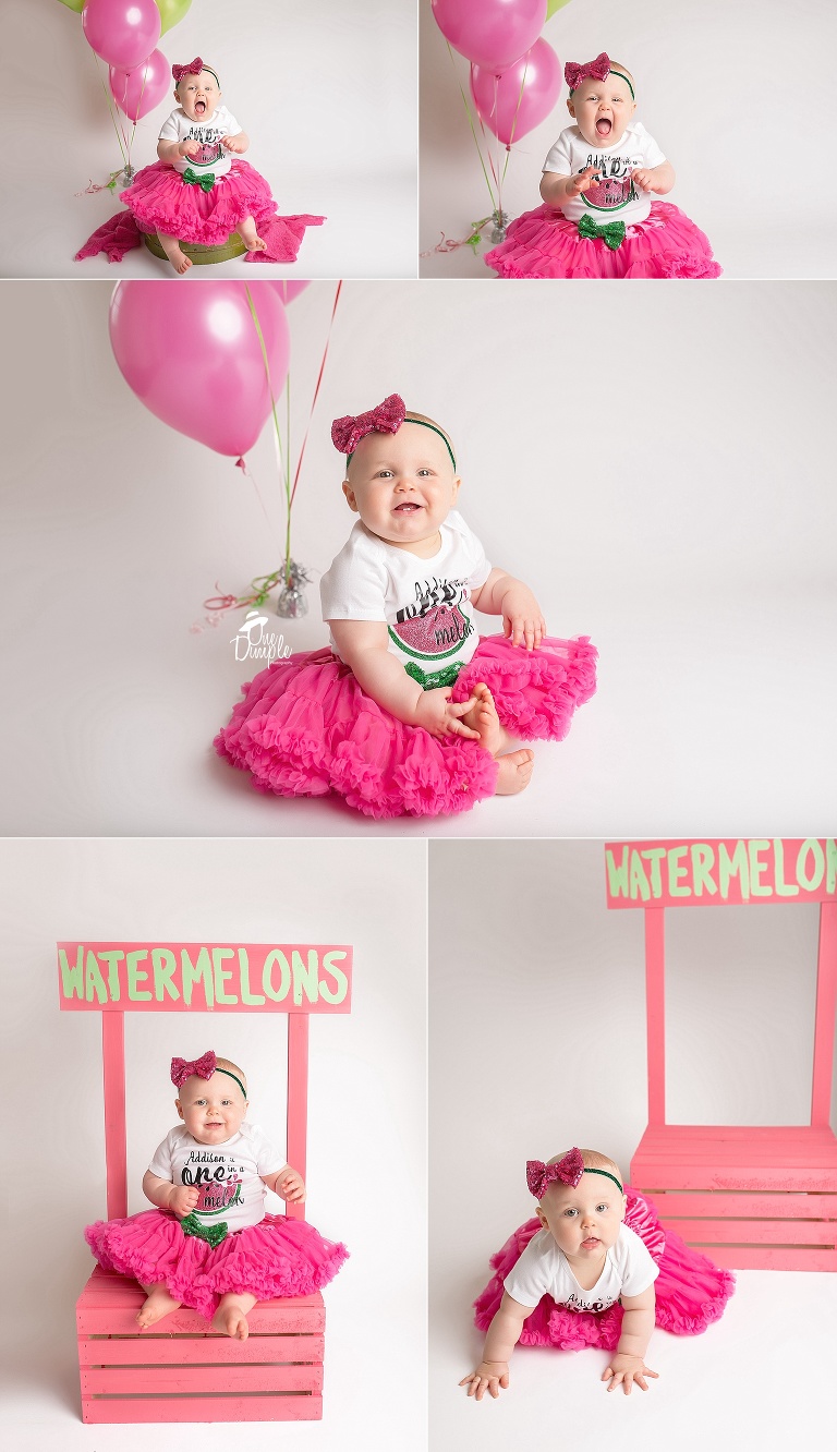 One Dimple Photography Fort Worth Cake Smash Photographer In-Studio 1 year session.